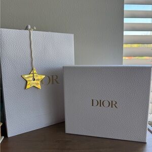 Dior White and Gold Gift Boxes Jewelry Necklace Dustbag